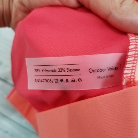 Outdoor Voices Dive Back Cutout Swim Top Peach - Picture 6 of 6